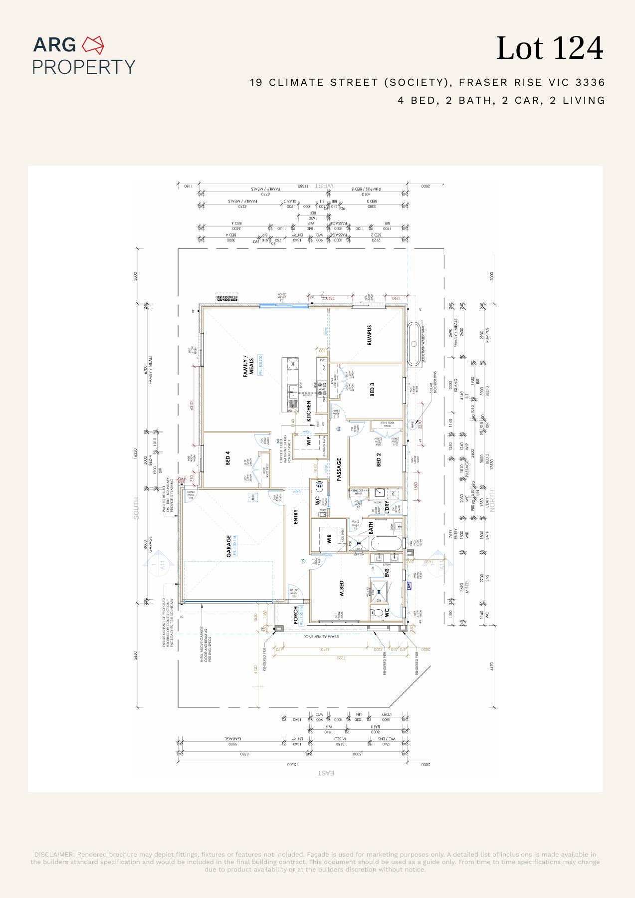 Society | Completed four-bedroom home with two living areas — floor plan 1