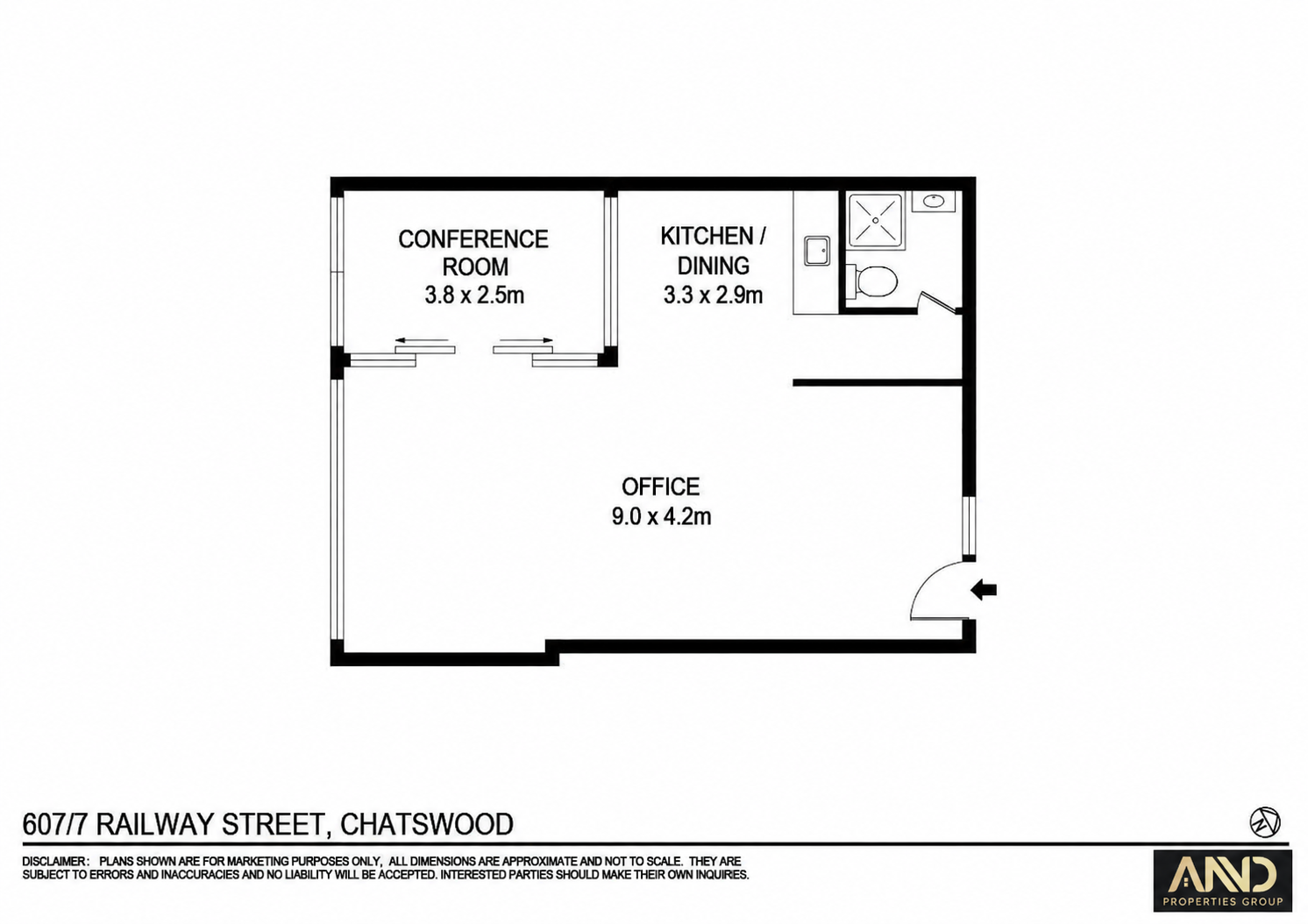 ERA Office for Sale | Suite 607, 7 Railway Street, Chatswood — floor plan 1