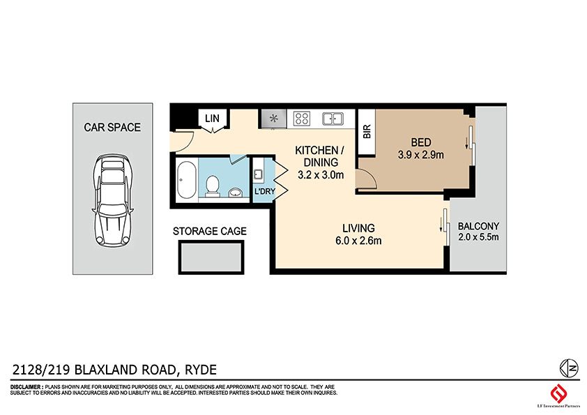 One-Bedroom Apartment near Top Ryde City — floor plan 1